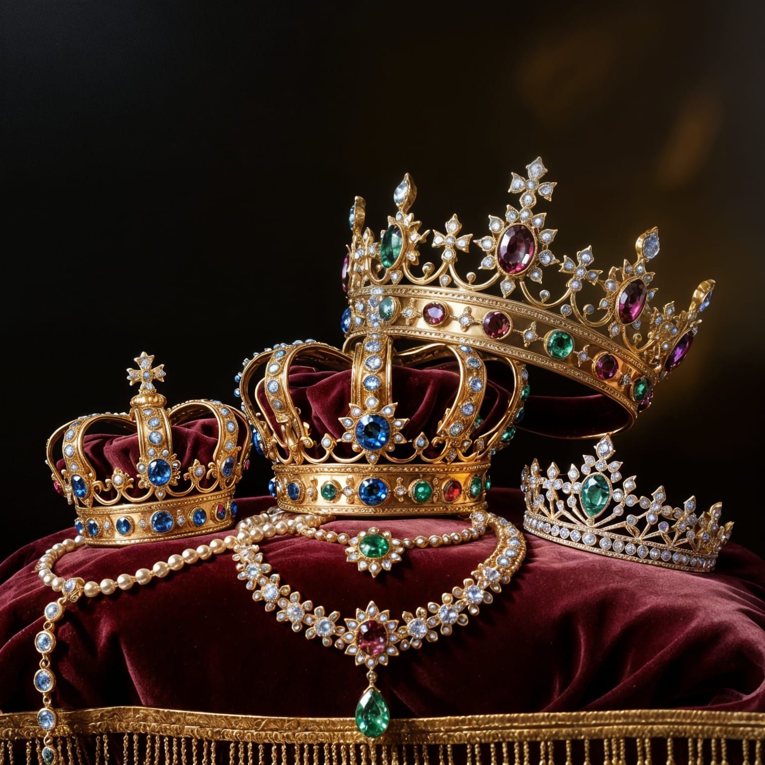 Exquisite Royal Jewels Crowns and Tiaras Display