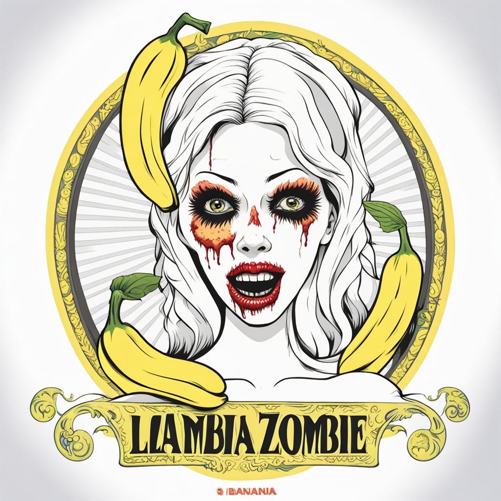 Chiquita Banana Zombie Lady Illustration
