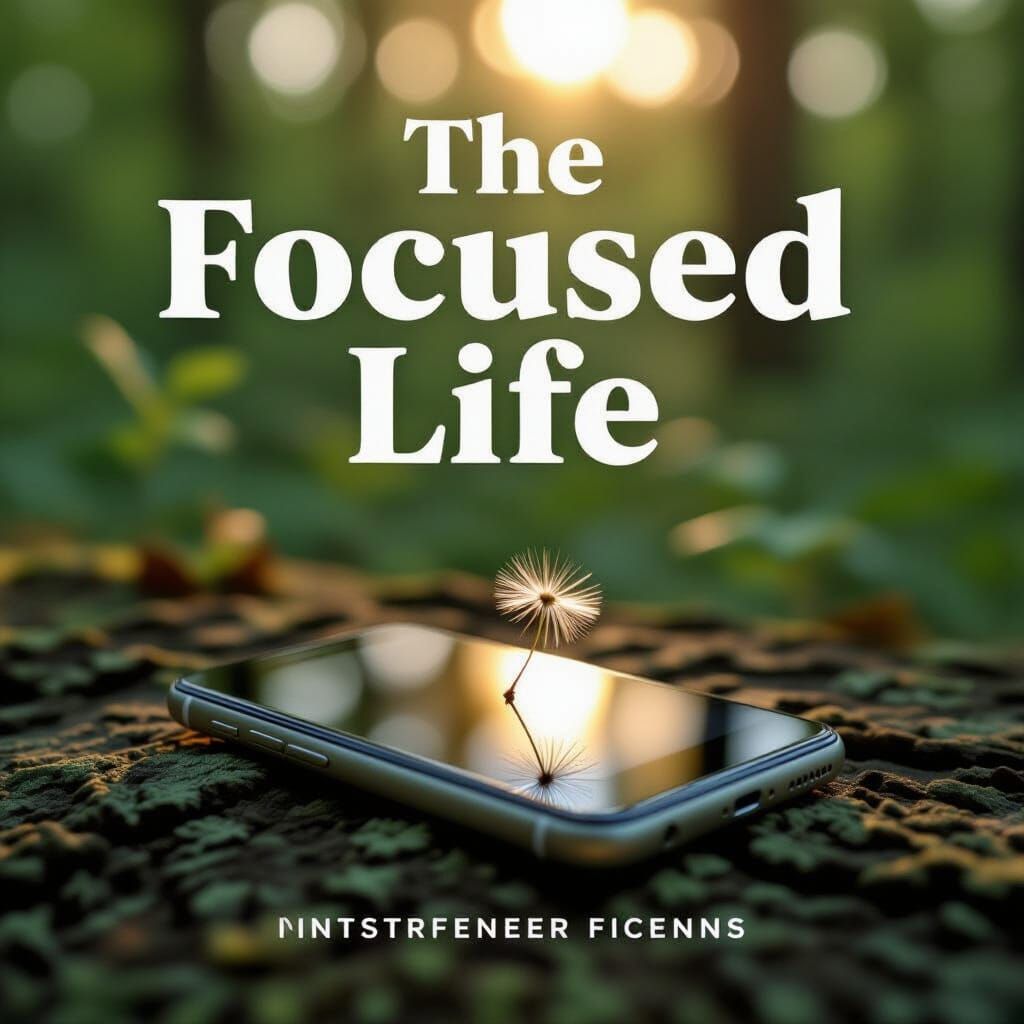 Photorealistic Book Cover Mockup: Focused Life
