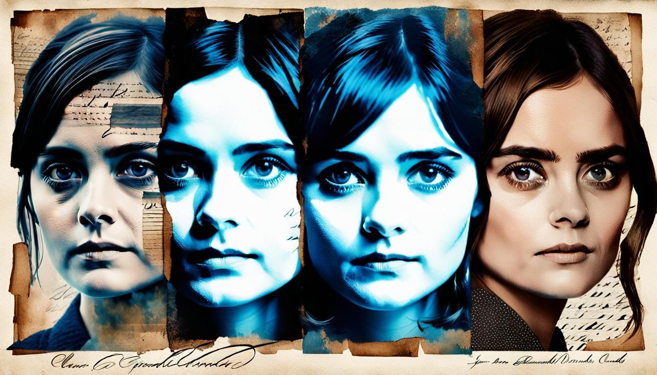 Jenna Coleman as Clara Oswald: Surreal Gouache Portrait