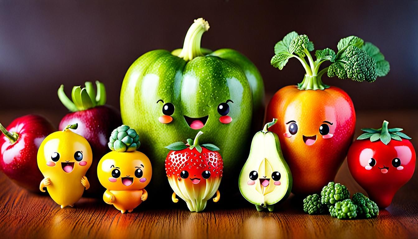 Chibi Fruits and Vegetables in Whimsical Adventures