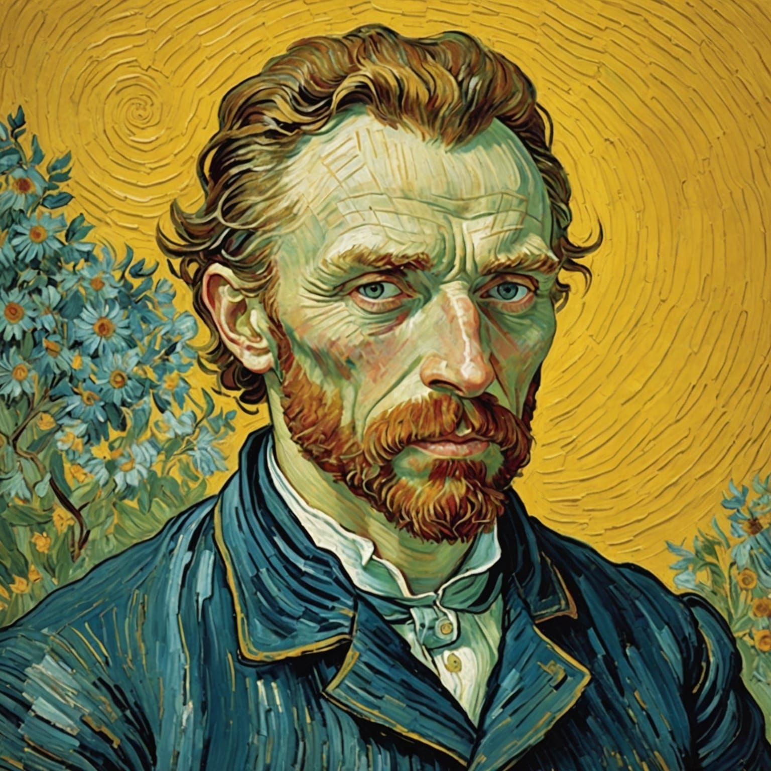 Vincent van Gogh (Post-Impressionism)

A portrait with exagg...