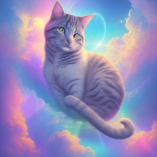 Psychedelic Cat Dream of Love, by Pablo Amaringo