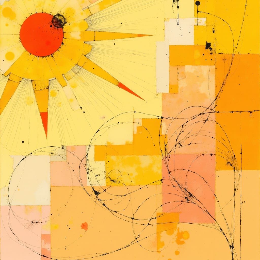 abstract yellow and peach background