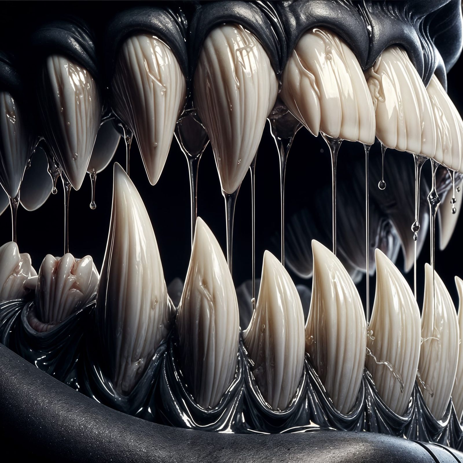 Deadly, Drooling Xenomorph Teeth in Detailed Close-Up