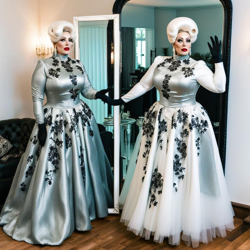 Drag Queen Snooker in Satin Wonderland