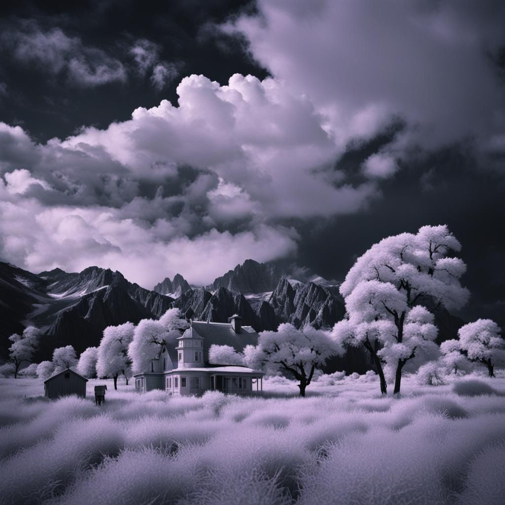 Infrared Dreamscape: A Surreal Abstract Vision