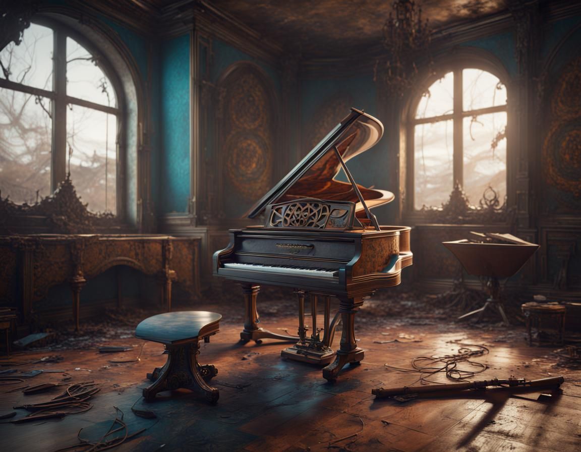 Strange Musical Instrument in Abandoned Room