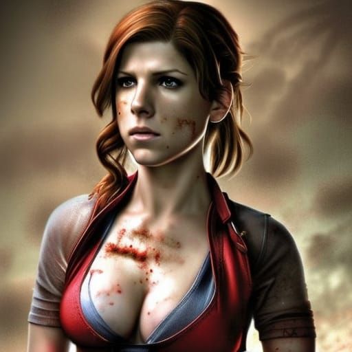 Claire Redfield Portrait in Comic Book Style