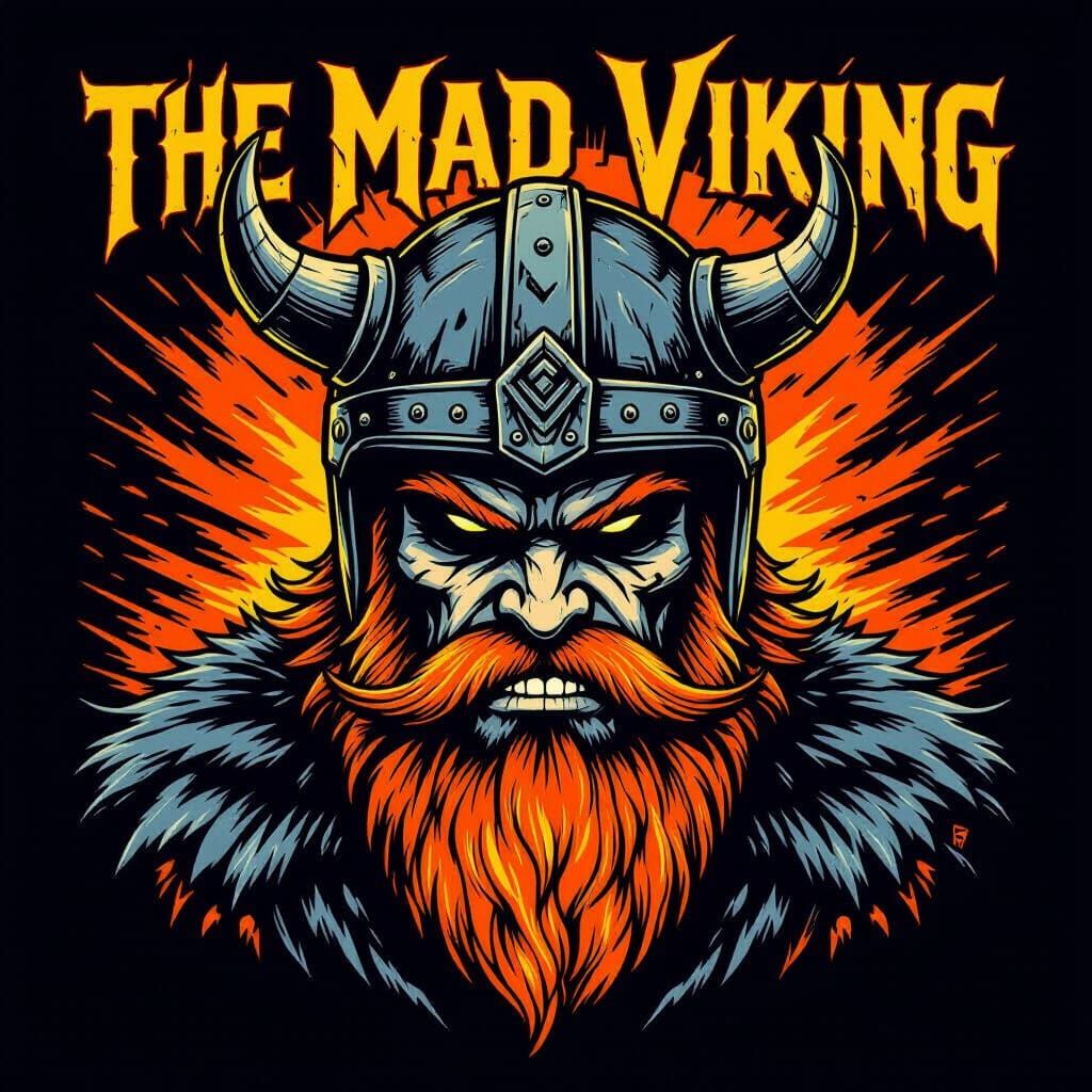 Viking Warrior BMX Helmet Death Metal Art