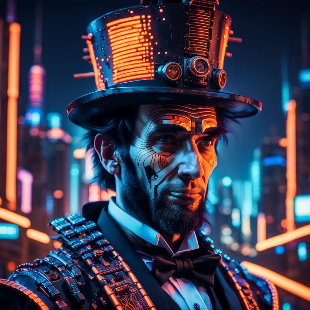 cyberpunk Abe Lincoln