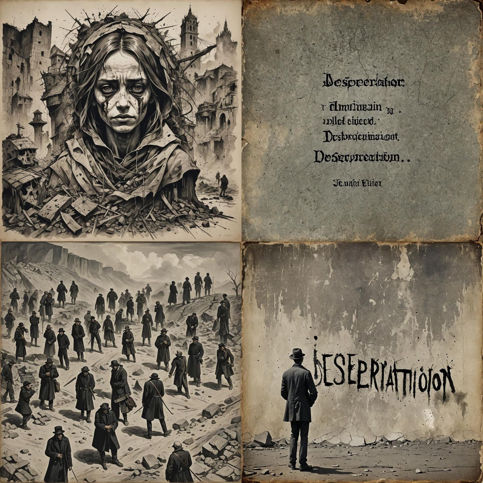 AI Interpretation of Desperation Concept