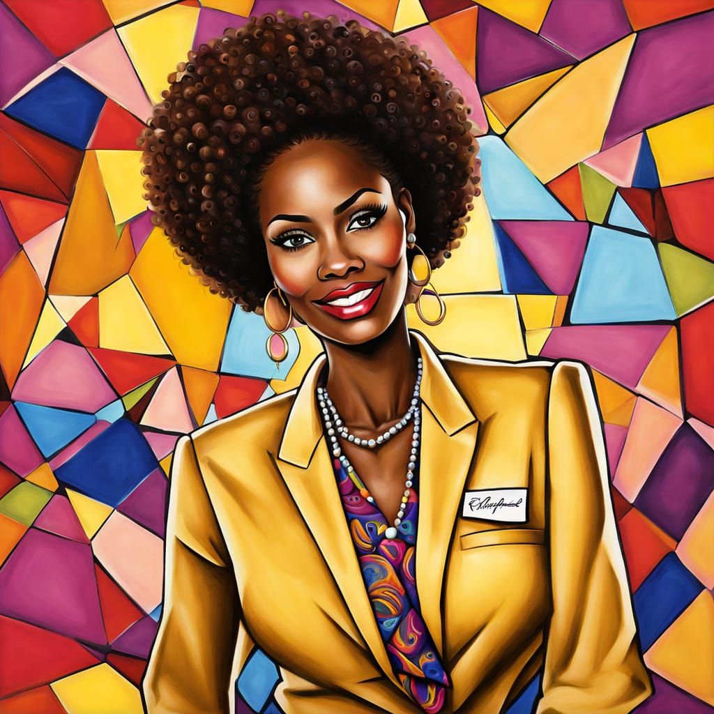 African American Sorority President in Elegant Portrait