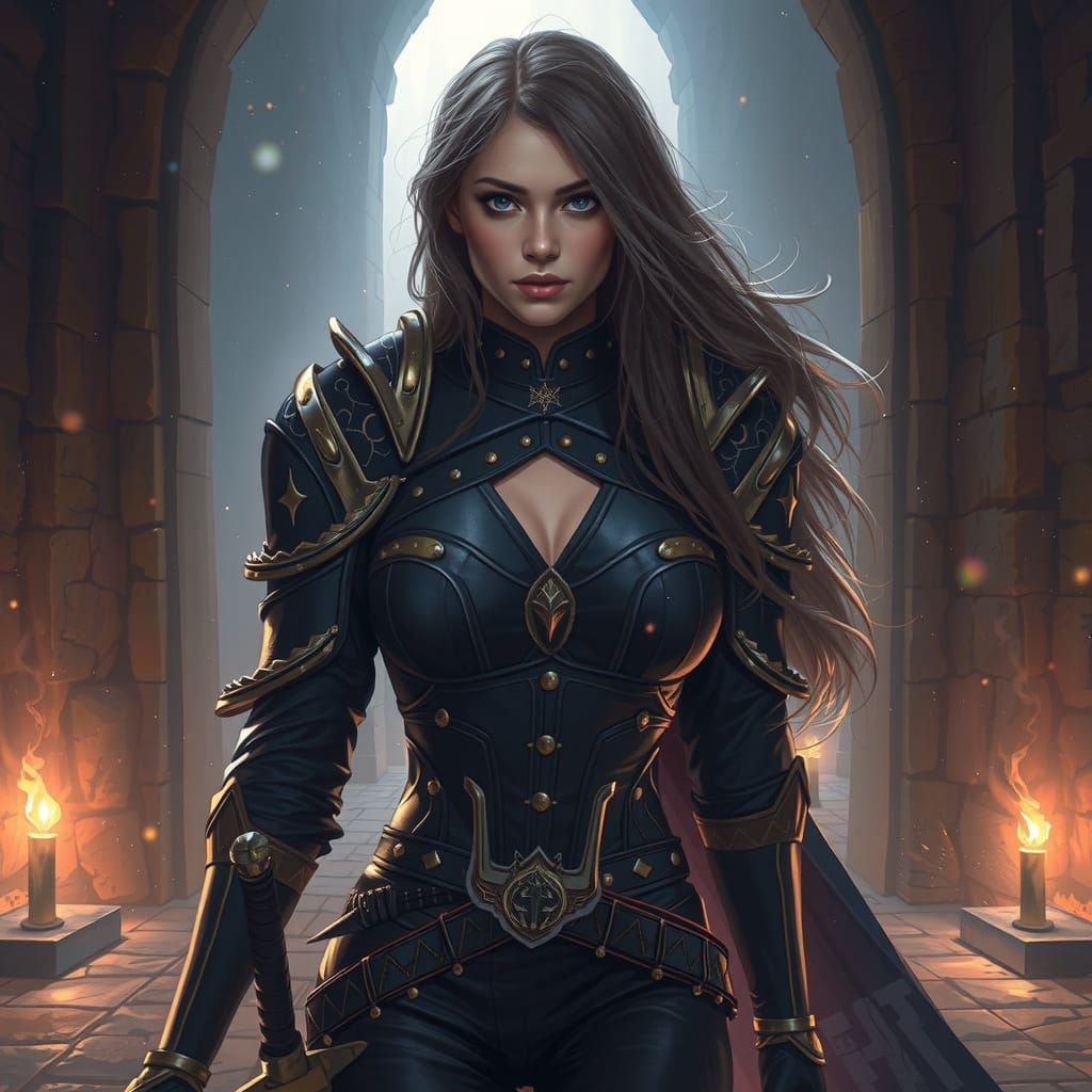 Fantasy Warrior in a Larry Elmore-Inspired Setting