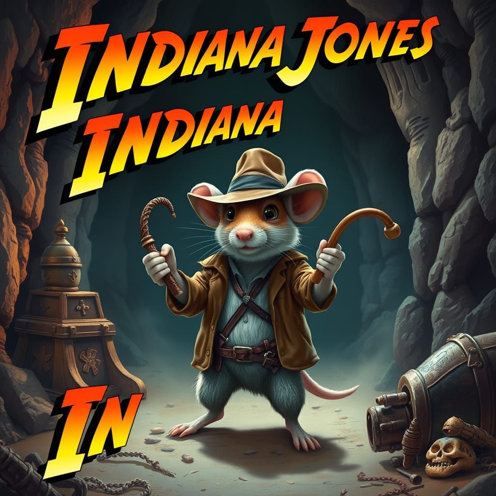 Heroic Mouse in Classic Pulp Cinema Style