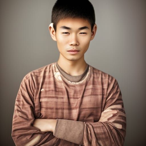 Asian Teen with Face Mask, Professional Portrait