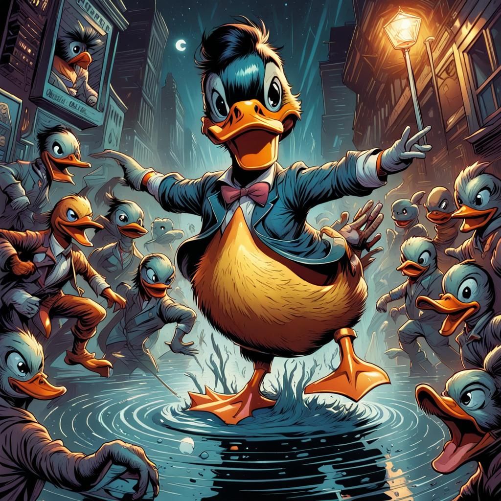 Disco Duck Monster Mash in Comic Book Art