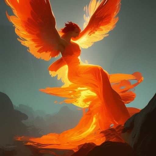 Fiery Phoenix Concept Art in 8K Resolution