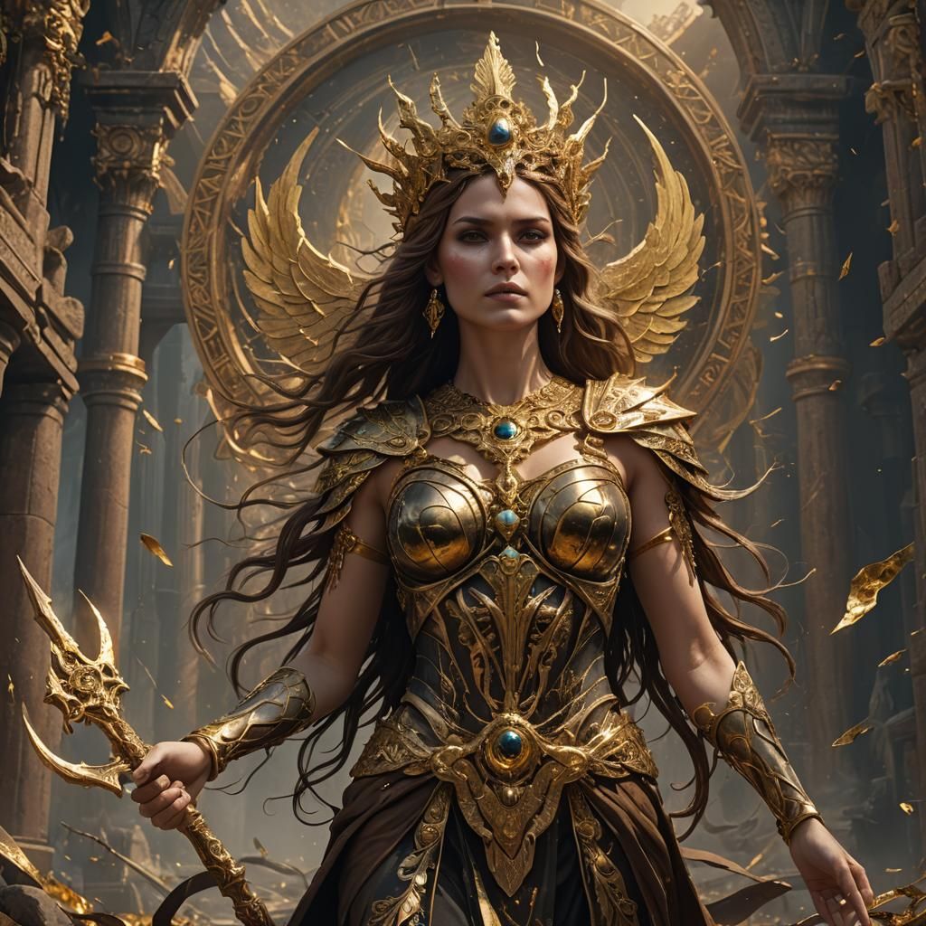Rebecca as a Golden Goddess of Death