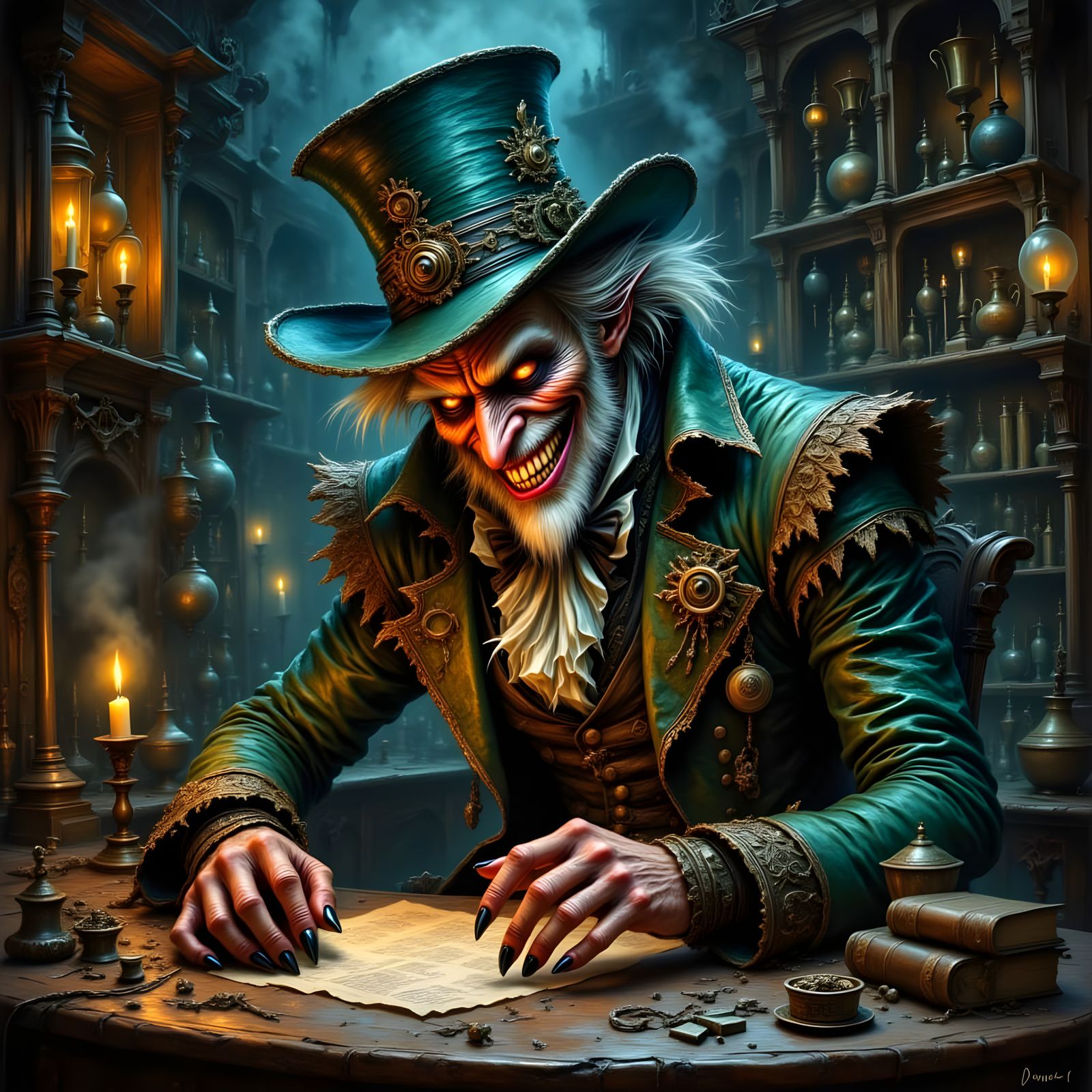 Mysterious Wizard Conducts Dark Experiment in Elaborate Labo...