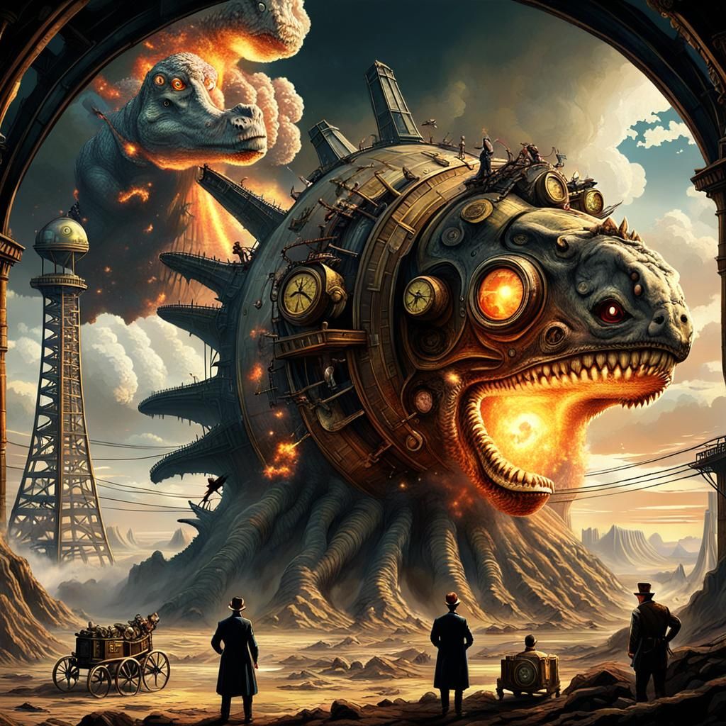 Dinosaurs Witness Nuclear Explosion at Time Portal