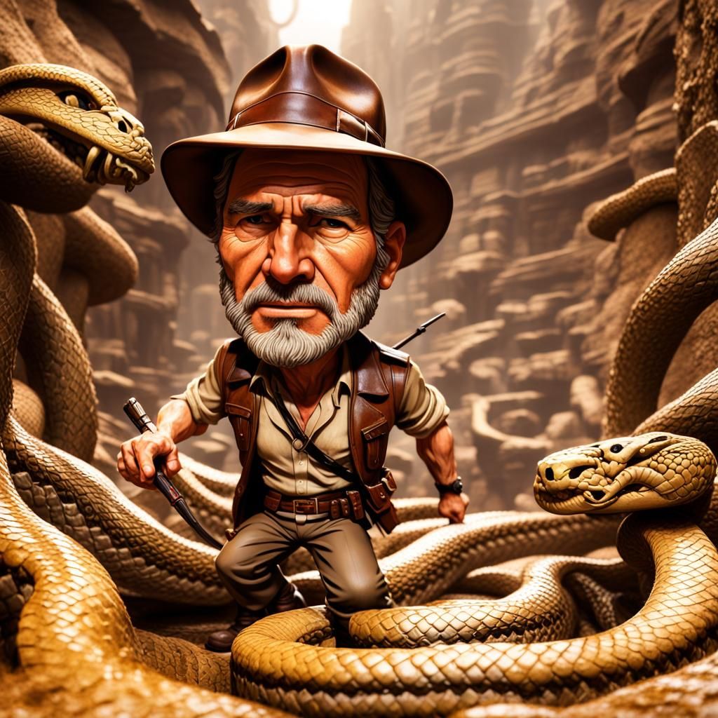 Indiana Jones Bobblehead in Pit of Snakes