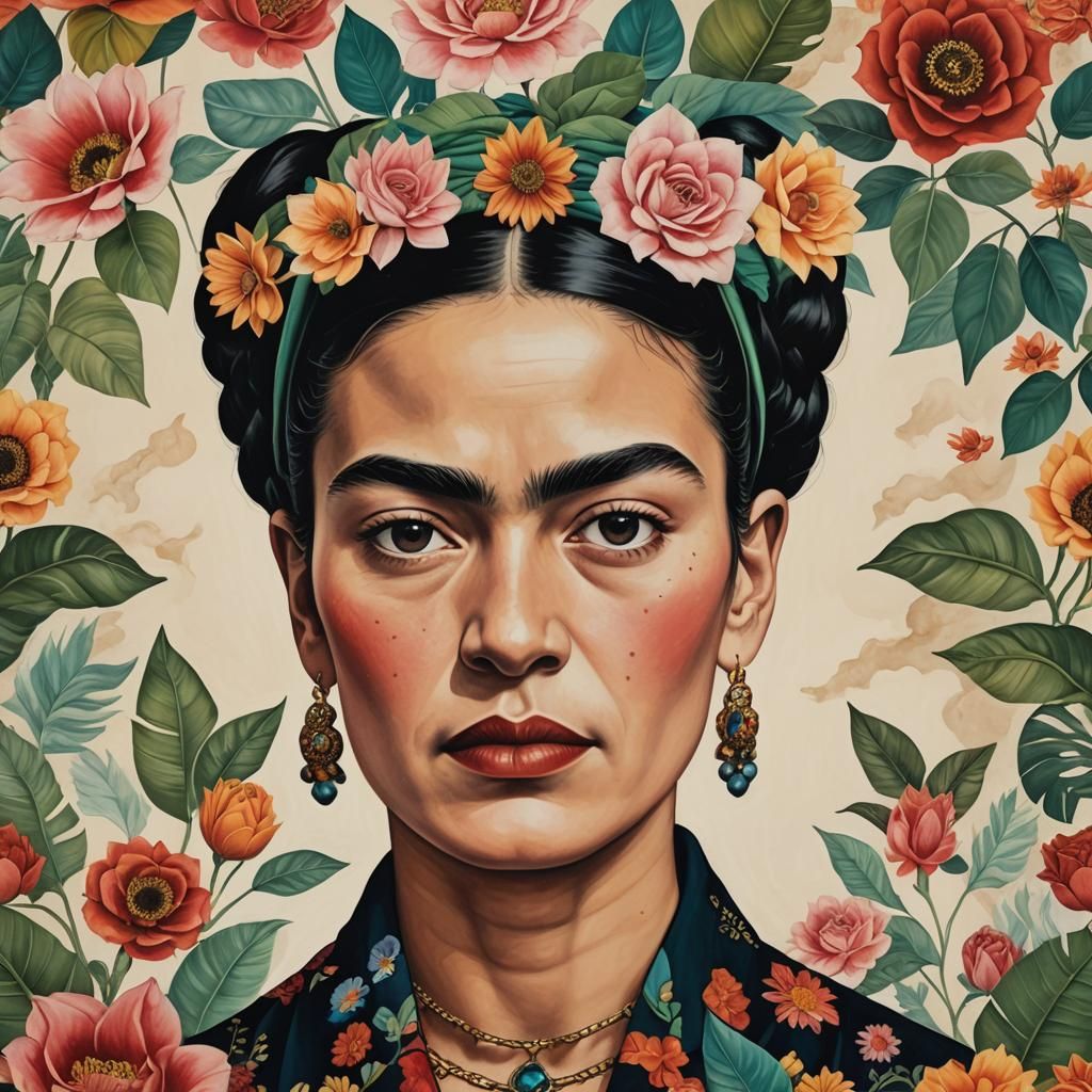Surreal Fusion: Kahlo and O'Keeffe Art Styles