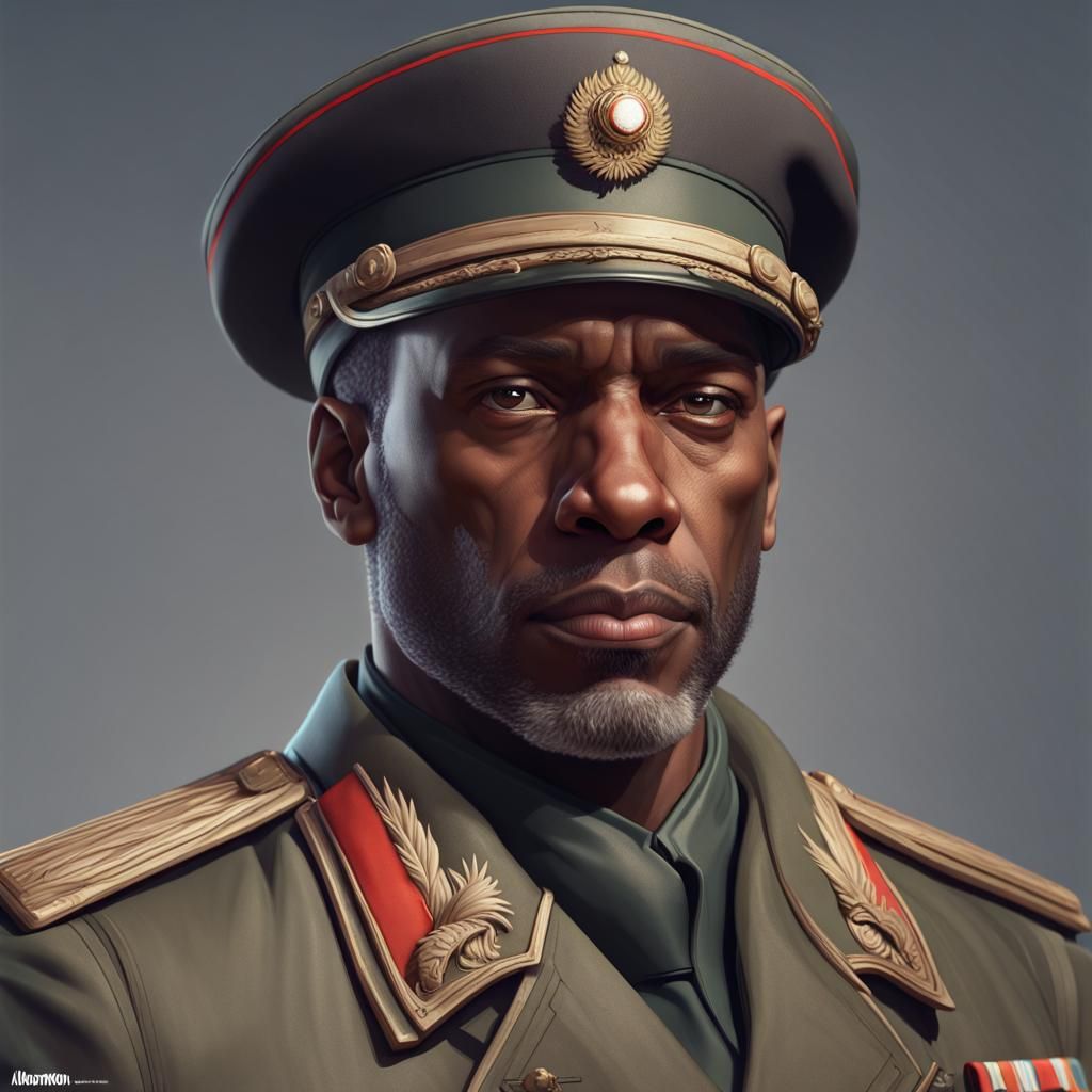 Austrian Man Portrait in Military Clothes