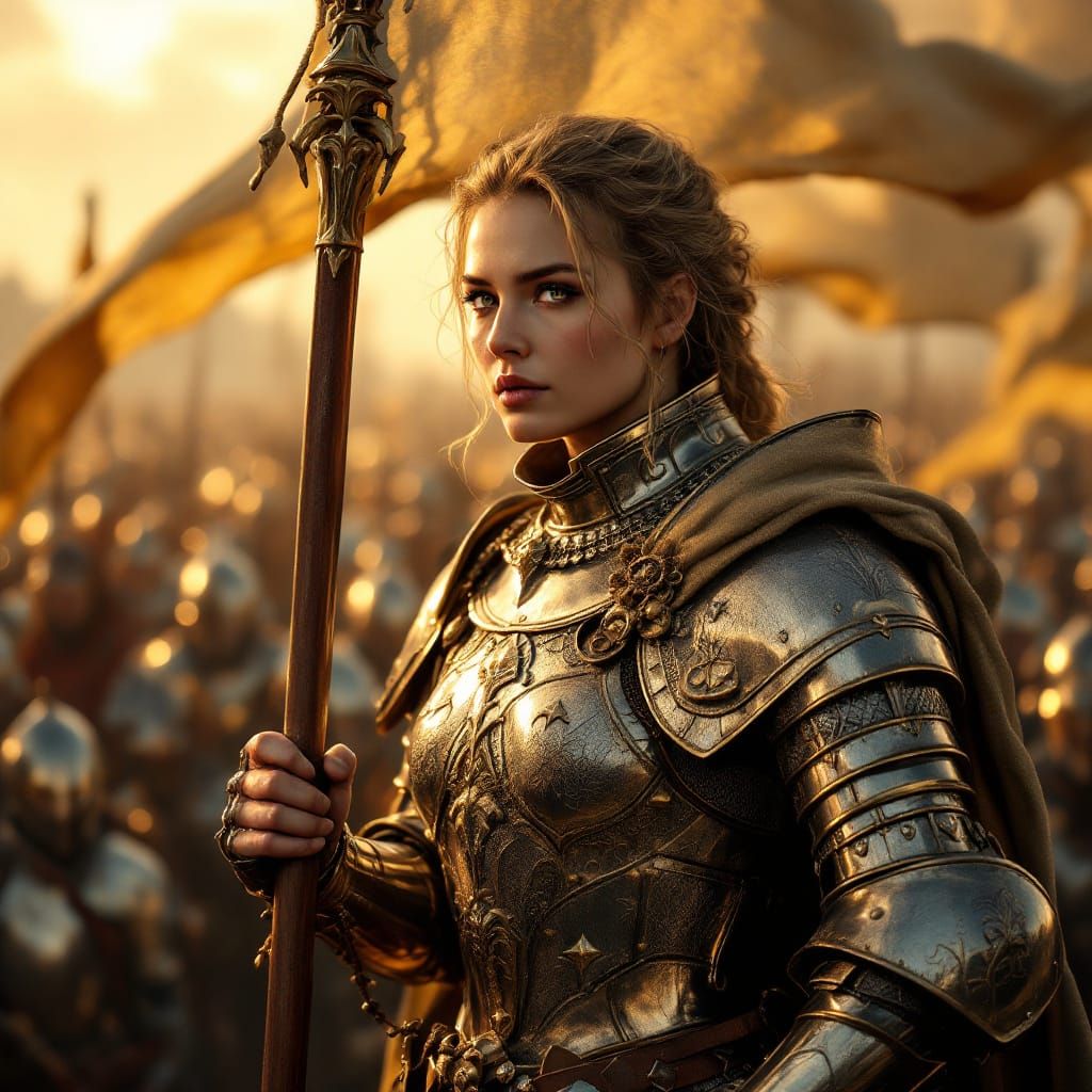 Joan of Arc Inspires Troops in High Fantasy Style