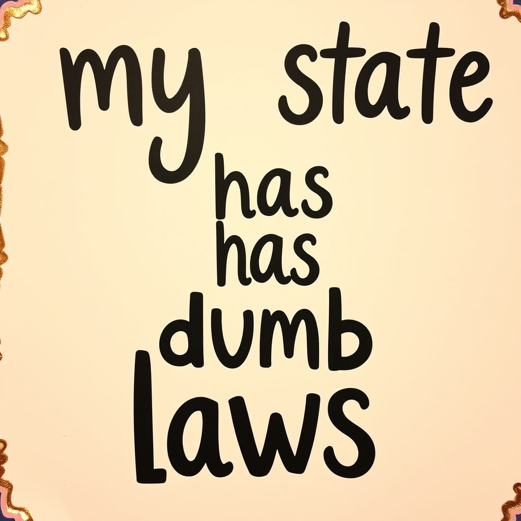 A Whimsical Poster Exposing Ridiculous State Laws