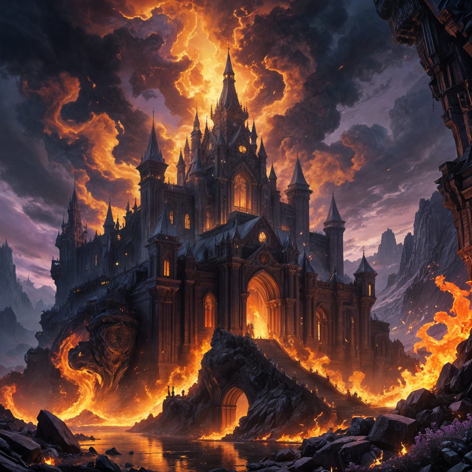 Epic Dark Fantasy Realm of Blazing Majesty