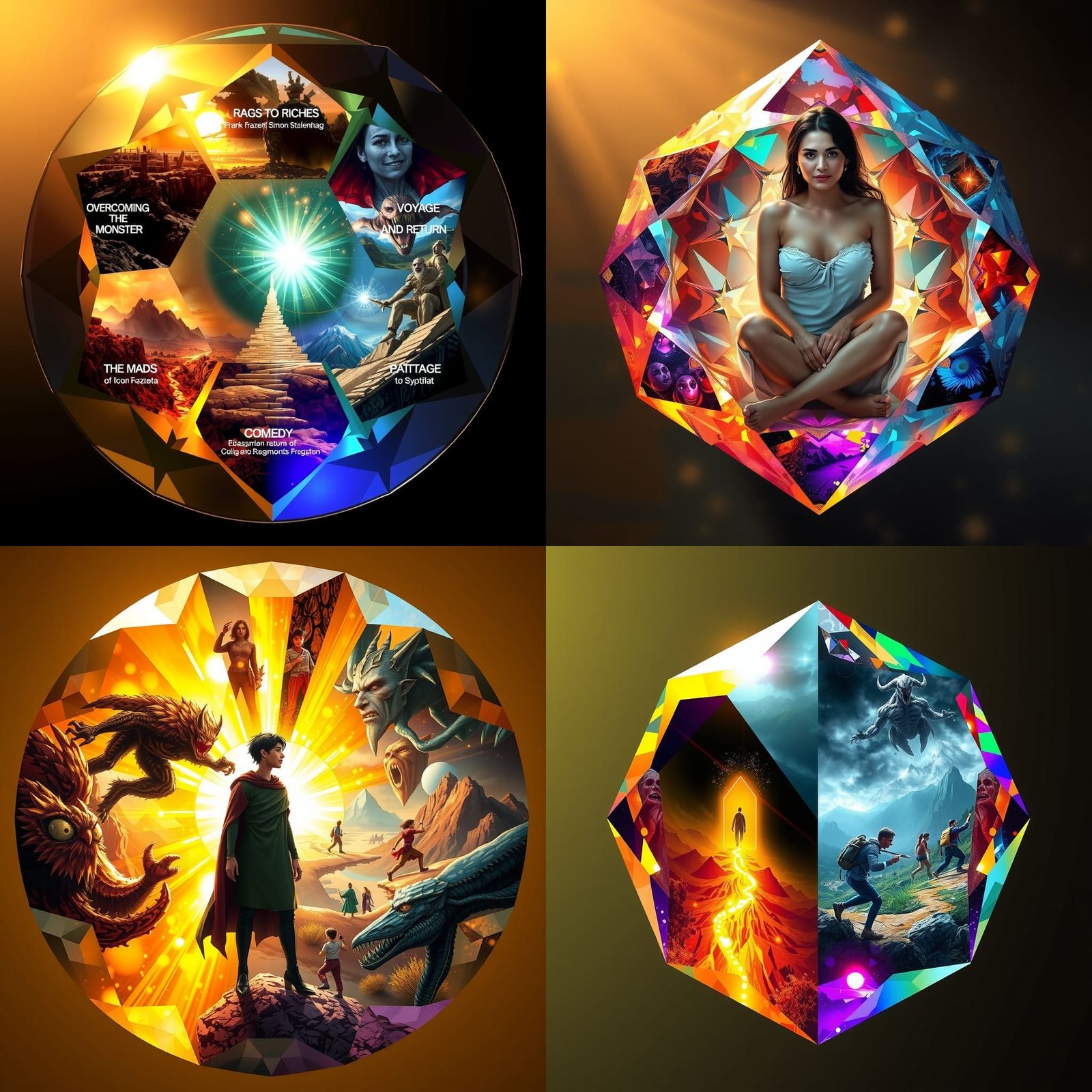 Seven Basic Story Plots as a Multifaceted Gem