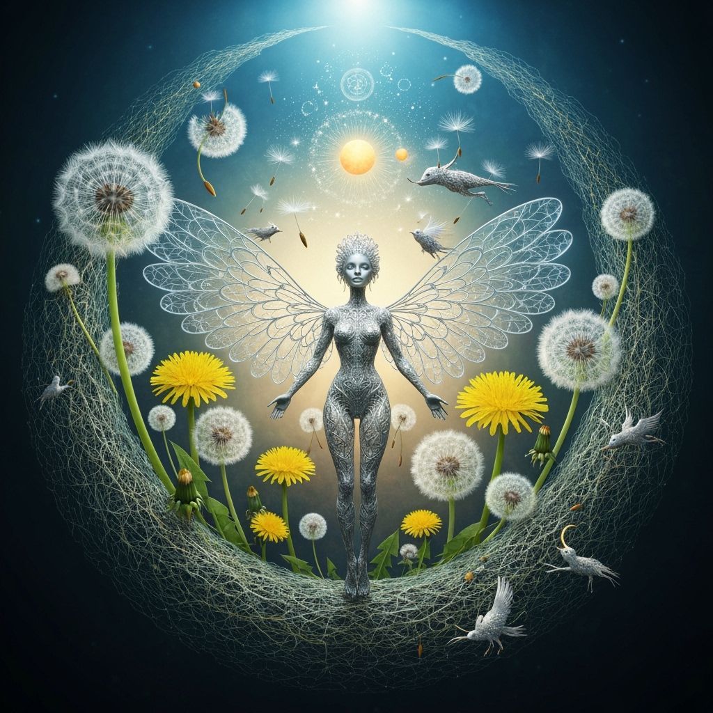 Ethereal Being in Cosmic Surrealism Bio-Art