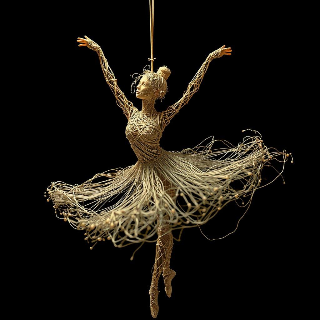 Hyperrealistic String Ballerina in High Definition