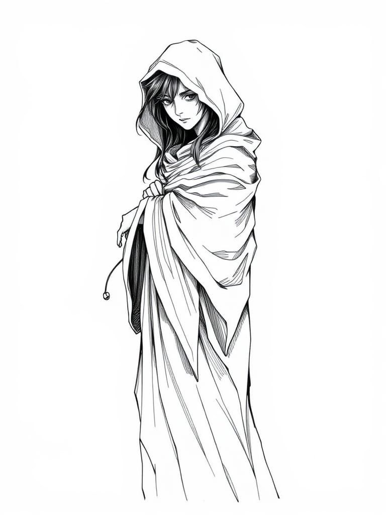 Mystical Young Wizard in Art Nouveau Style