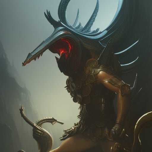 Echidna in Dark Fantasy Style, 8K Resolution