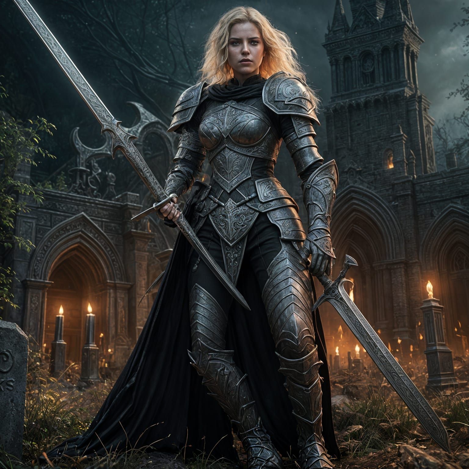 Thanatosa, Marshal Of Death, Beautiful Blonde Goddess Curvy ...