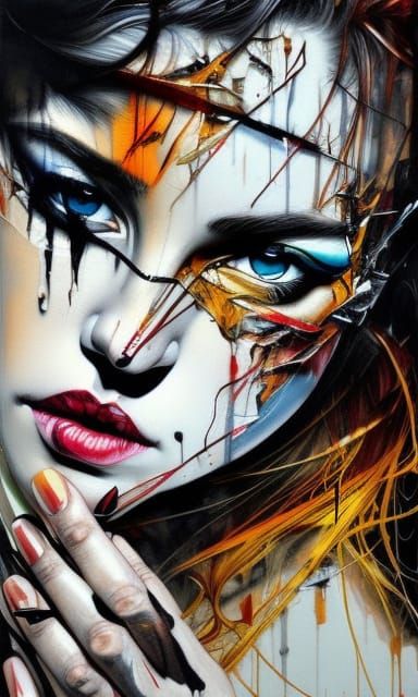 Dystopian Occult Art in Dark Colors