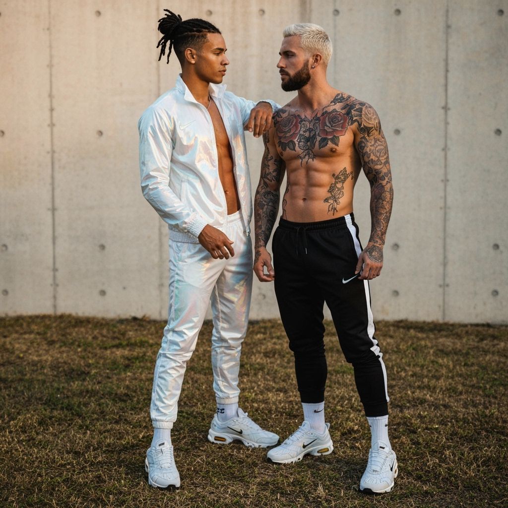 Athletic Men in Intimate Post-Workout Pose