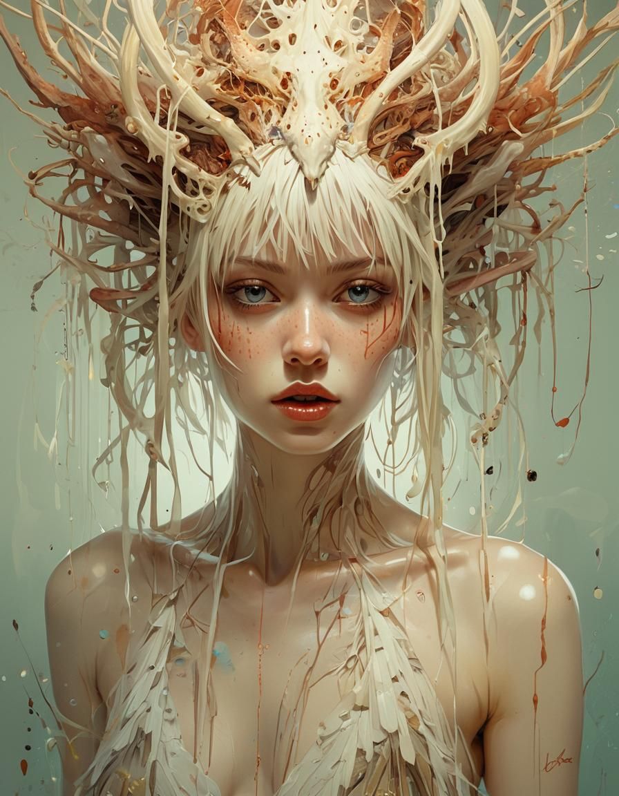 Intricate Dreamscape with Volumetric Lighting: Digital Illus...