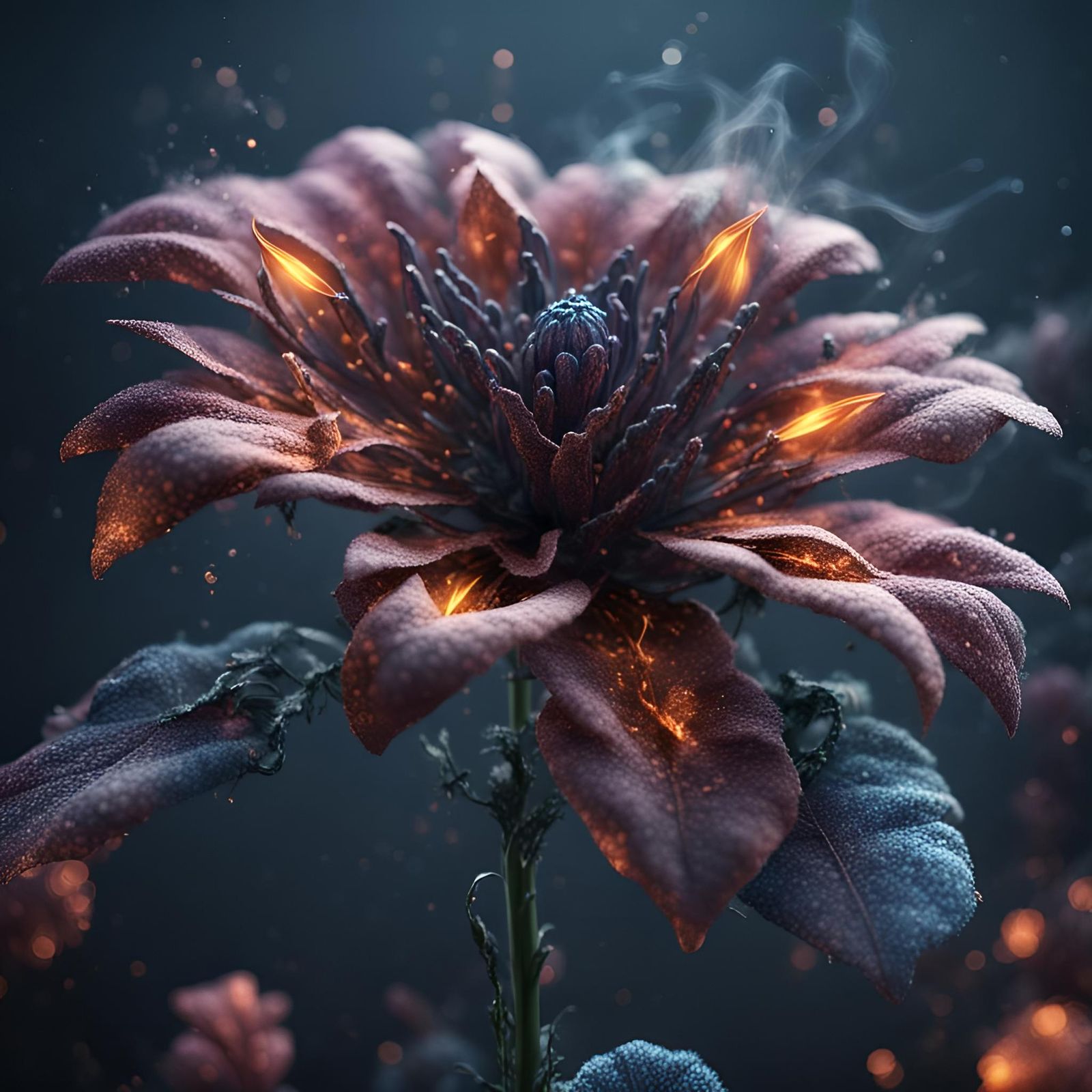 Flower of Paper Ashes: Detailed Matte Painting