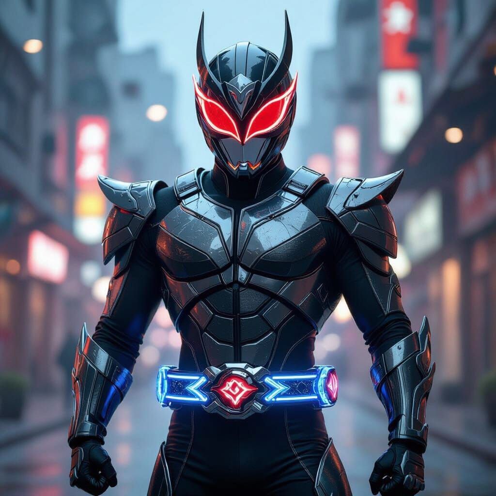 Kamen Rider Action Pose with Transformation Belt