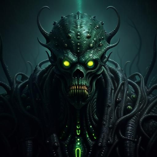 Lovecraftian Horror: Diver Encounters Deep Sea Creature