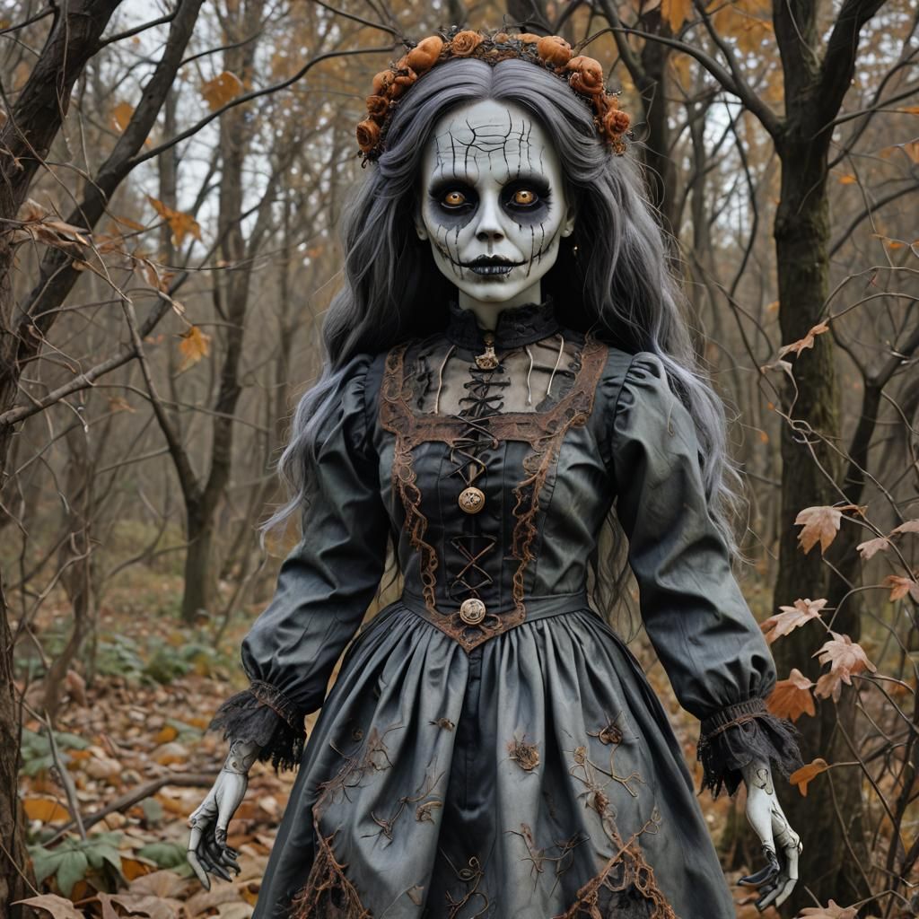 Hyperrealistic Living Dead Doll Portrait in Kawaii Style