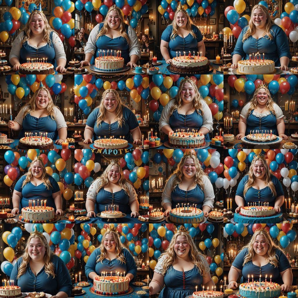 Joyful Birthday Celebration in a Fantastical Setting