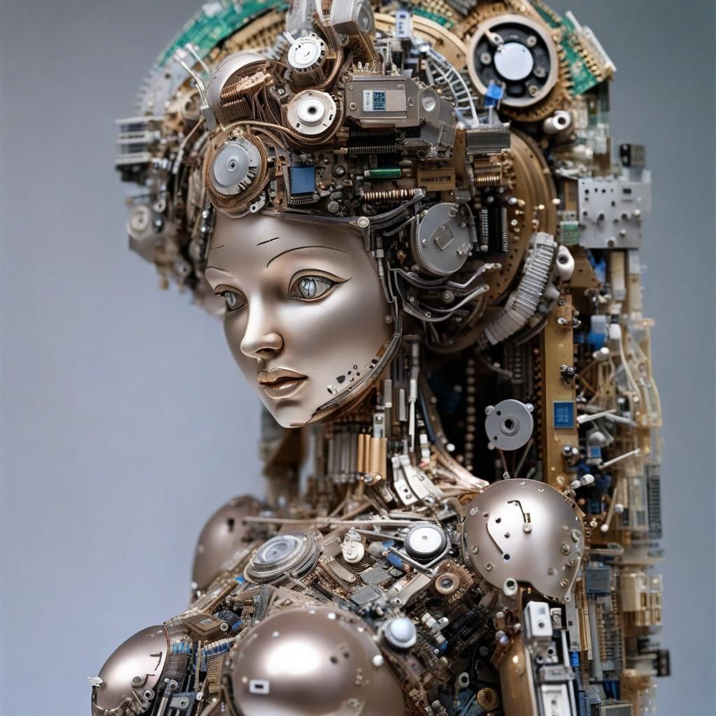 Venus Sculpture from Recycled Computer Parts in 64k