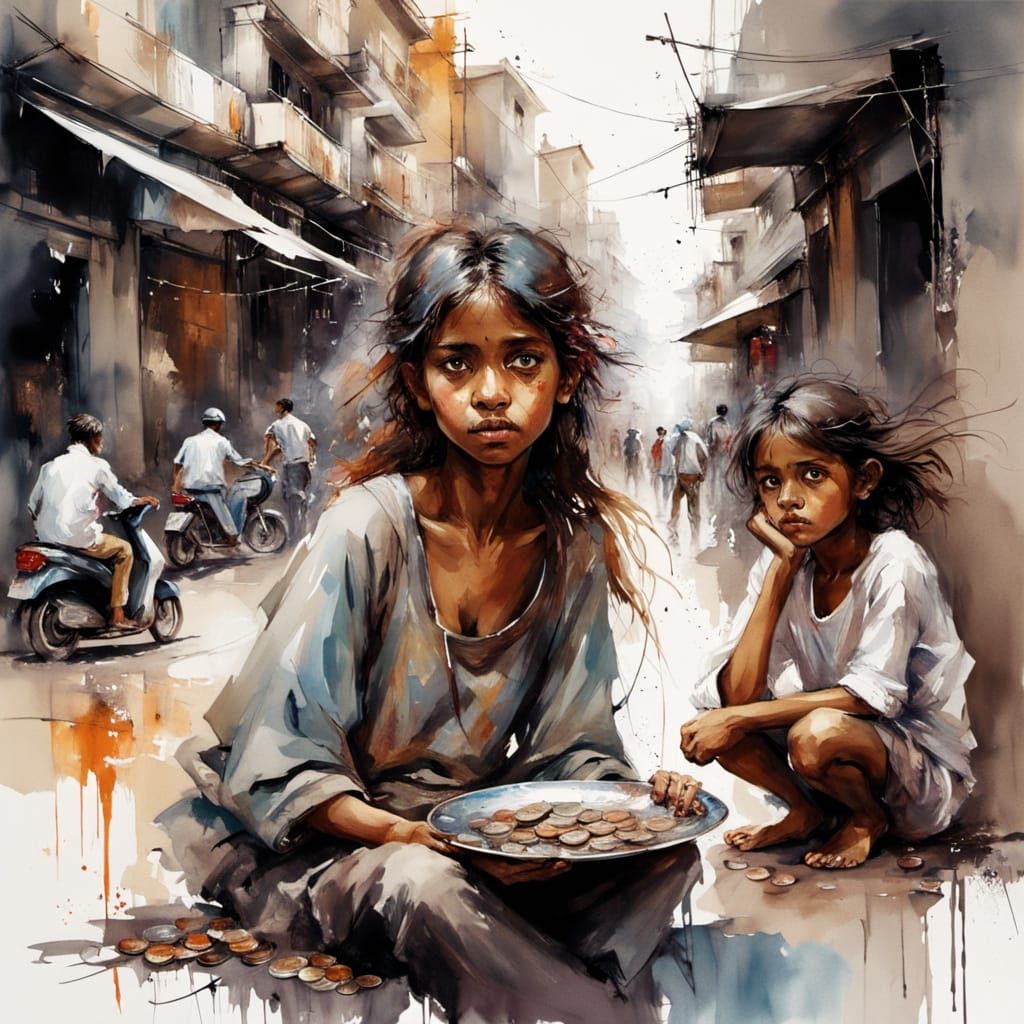Poverty in Mumbai Street Scene