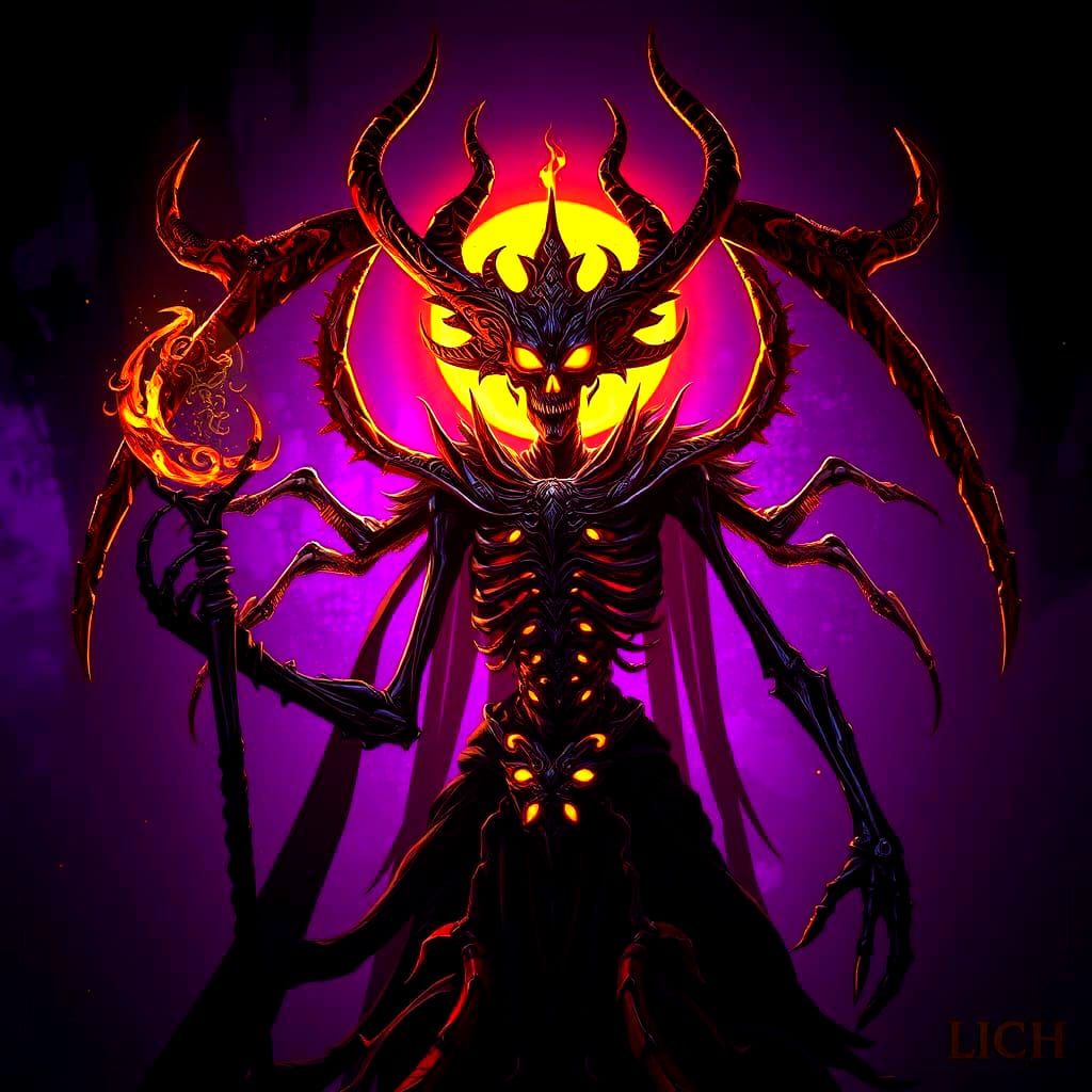 Lich King Dark Fantasy Concept Art