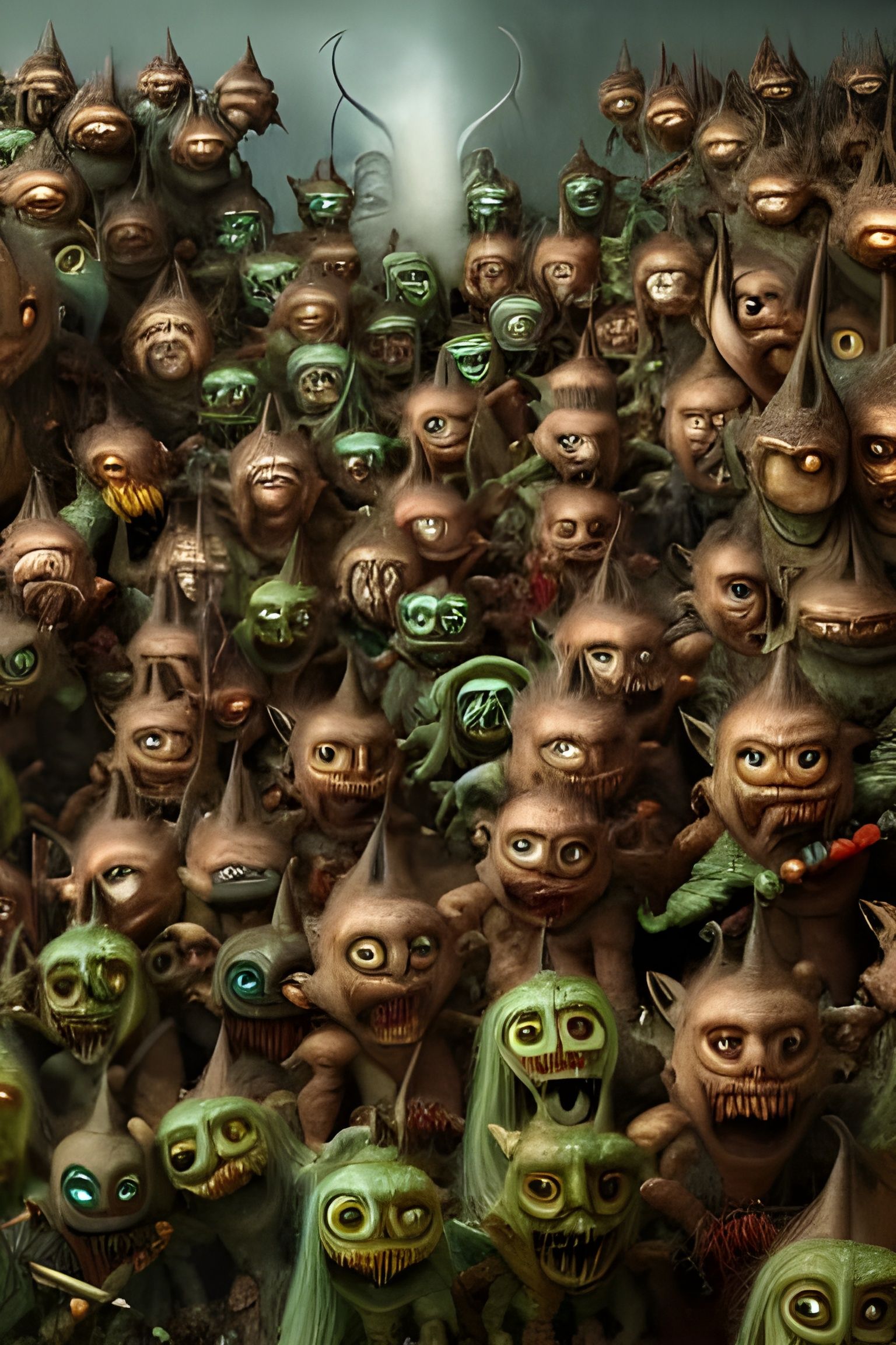 Horrifyingly Cute Goblin Army in High Detail