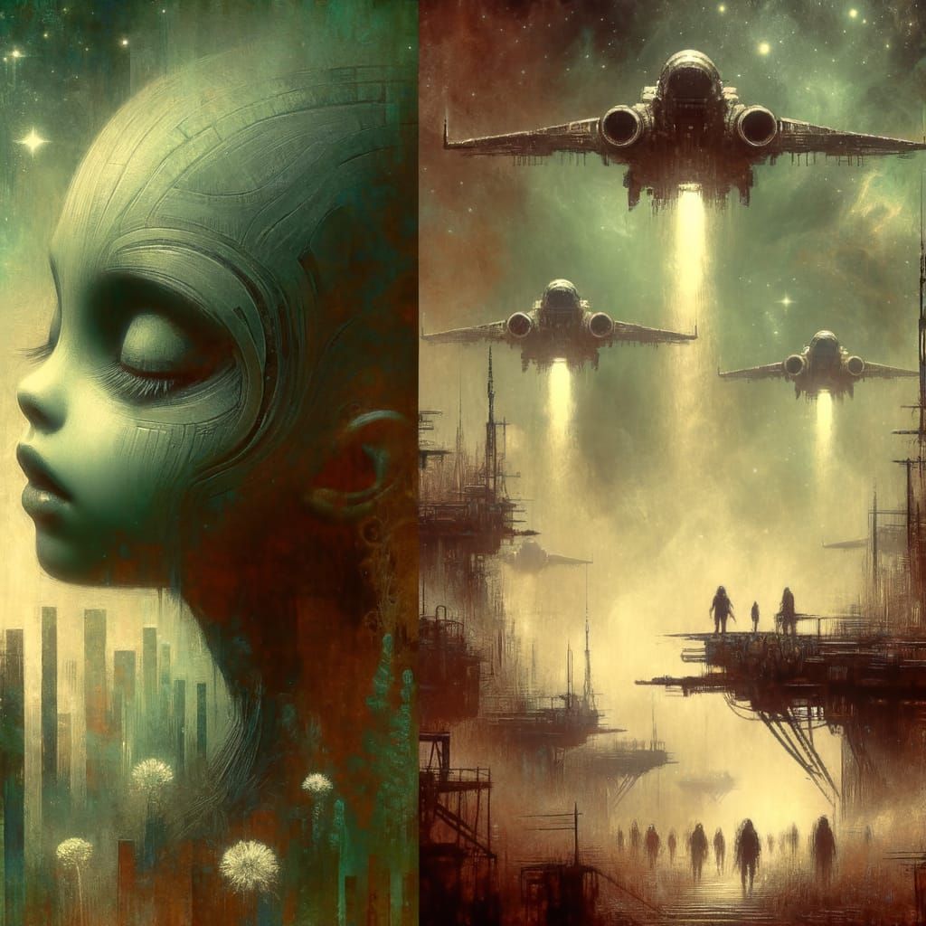 Alien Girl Dreams of Escape from Apocalypse